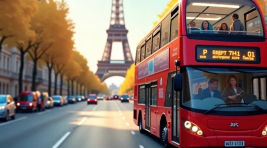 hop-on hop-off bus in Paris